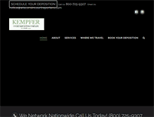 Tablet Screenshot of kempfercourtreporting.com